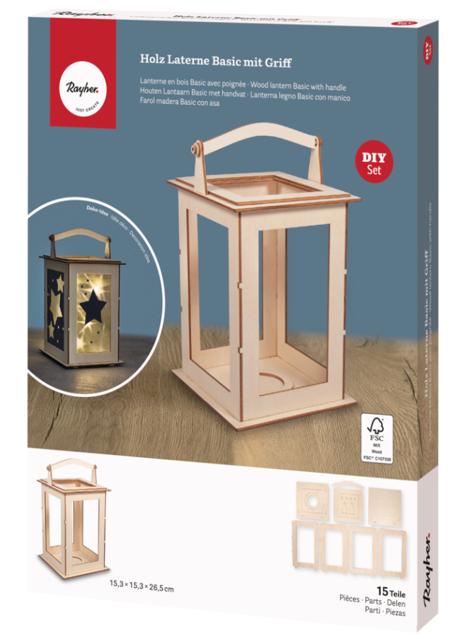 Houten Lantaarn met handvat